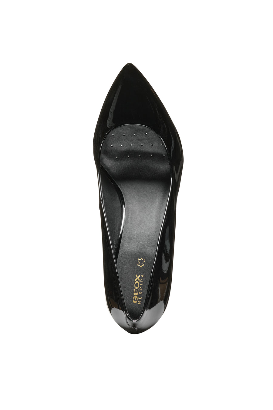 Geox Women's Black Walk Pleasure Heeled Leather Shoes