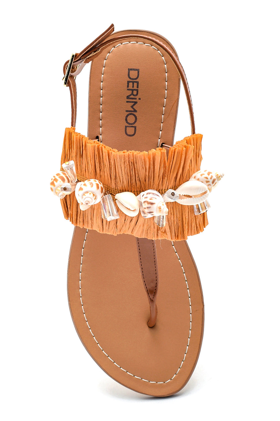 Women's Seashell Detailed Flip Flops Sandals