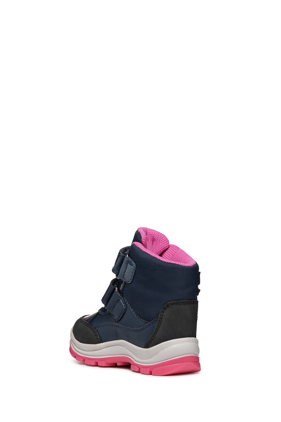 Geox Baby Girl Navy Blue B Flannel Banded Waterproof Leather Boots