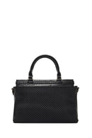 Women's Black Long Strapped Patterned Shoulder Bag | Derimod
