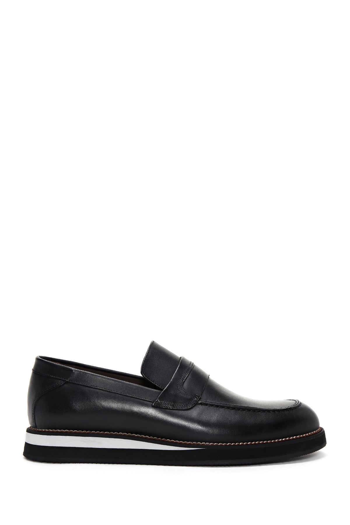 Men's Black Leather Casual Loafer 23SFD652418 | Derimod