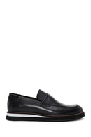 Men's Black Leather Casual Loafer | Derimod