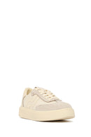 Woman Beige Lace-up Sneakers | Derimod