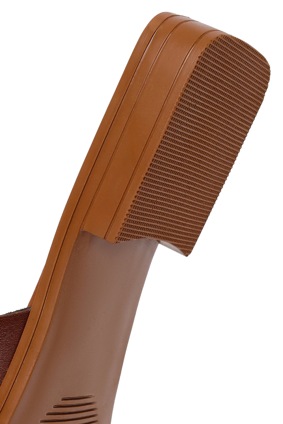 Woman Brown Braided Leather Slipper