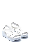 Women's Comfort Wedge Heel Leather Sandals | Derimod