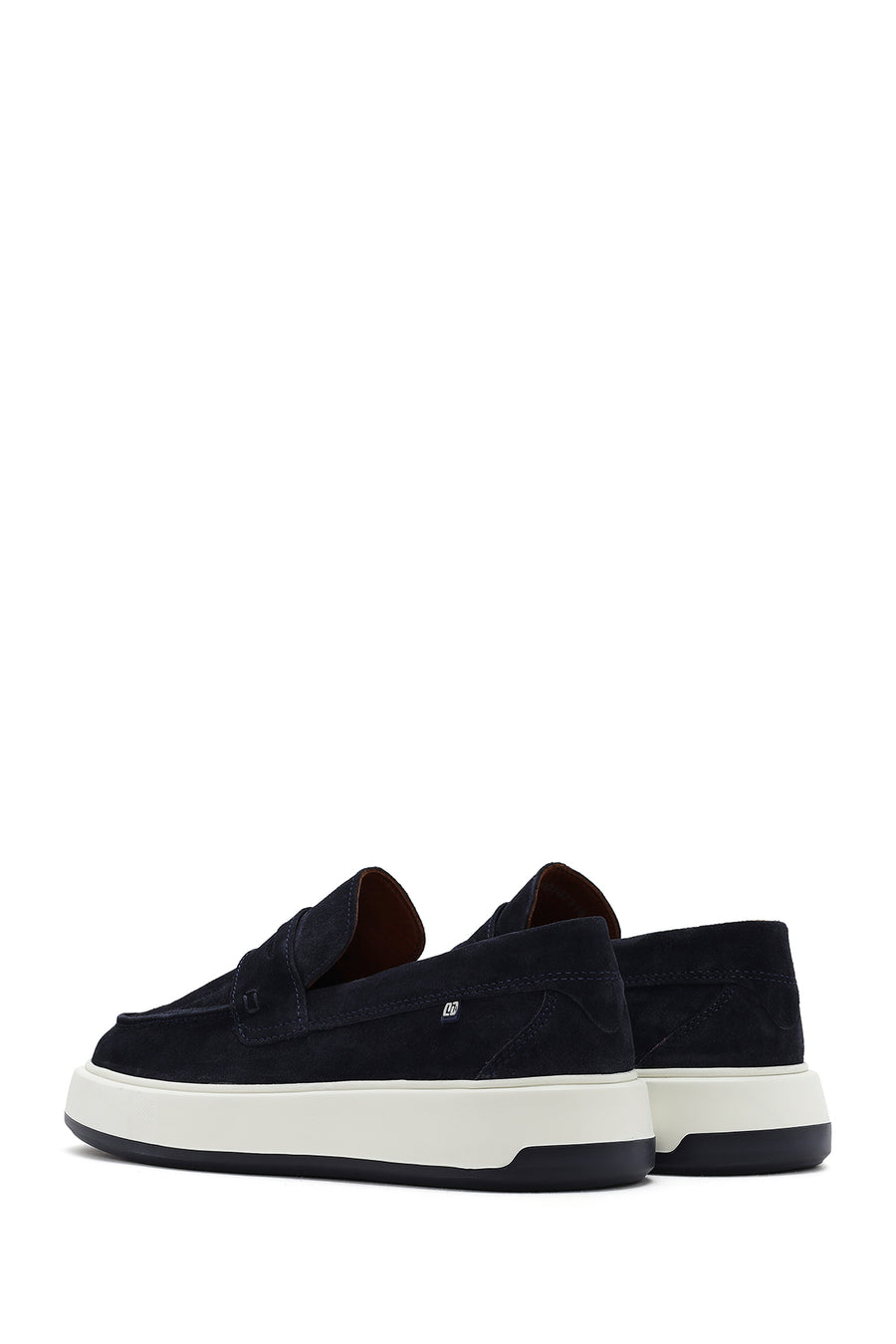 Erkek Lacivert Süet Deri Casual Loafer