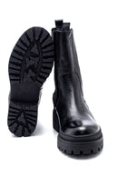 Women's Leather Thick Soled Long Chelsea Boots | Derimod