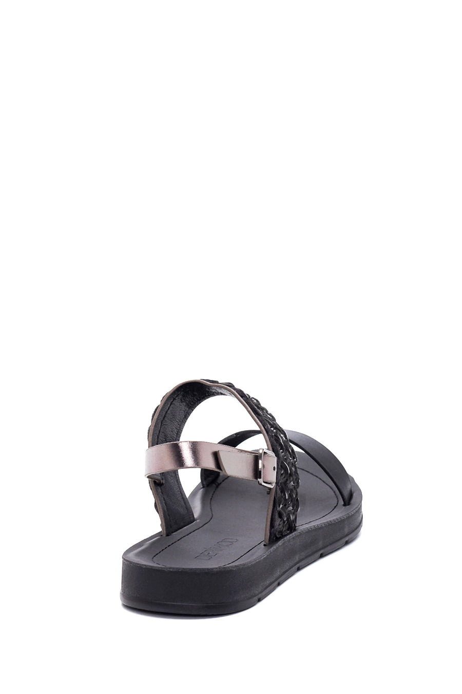 Women's Black Flat Sandals