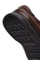 Erkek Kahverengi Bağcıklı Deri Casual Sneaker | Derimod