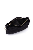 Women's Black Plush Portfolio Bag | Derimod