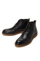 Men's Black Leather Casual Boots | Derimod