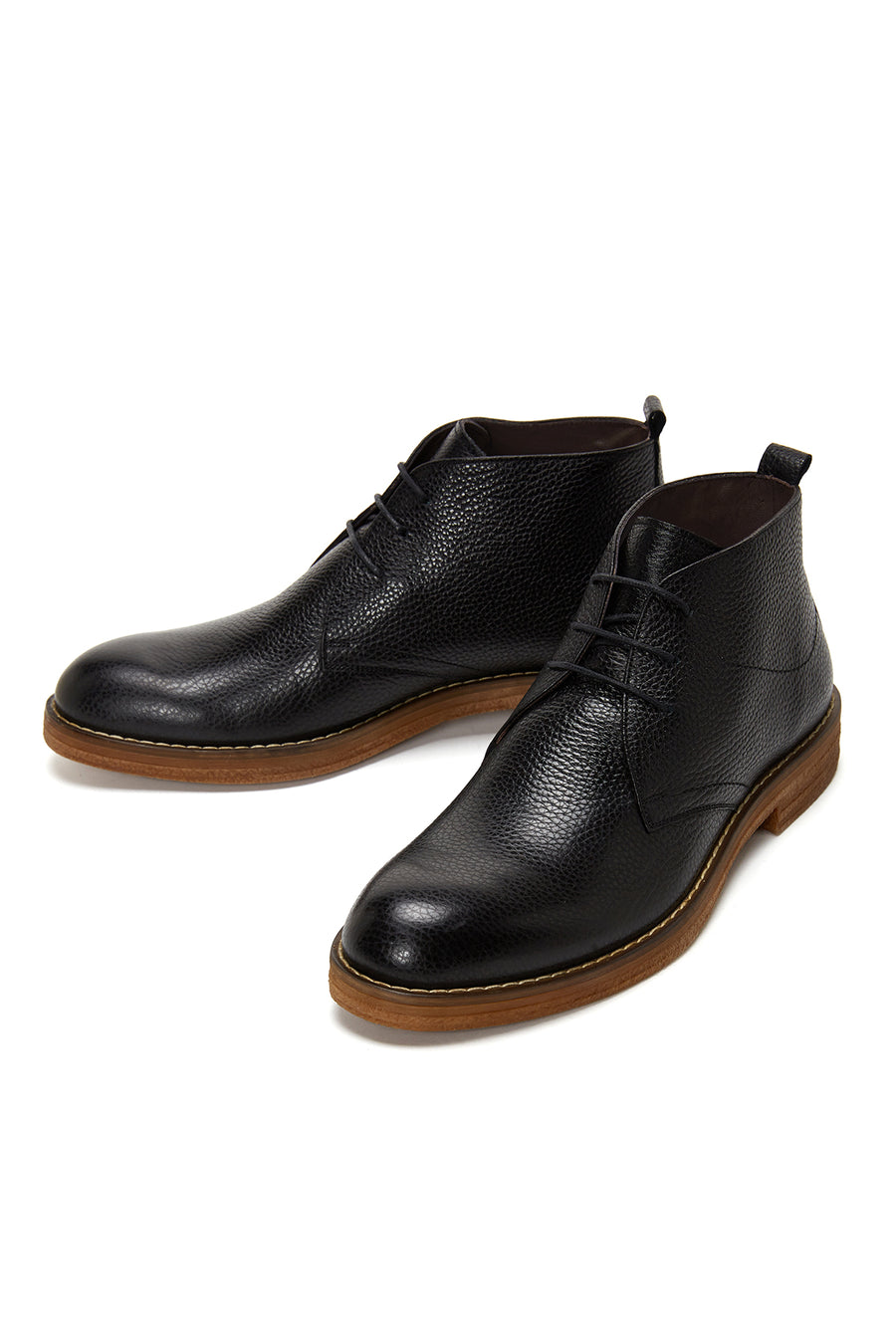 Men's Black Leather Casual Boots