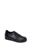 Woman Black Leather Comfort Shoes | Derimod