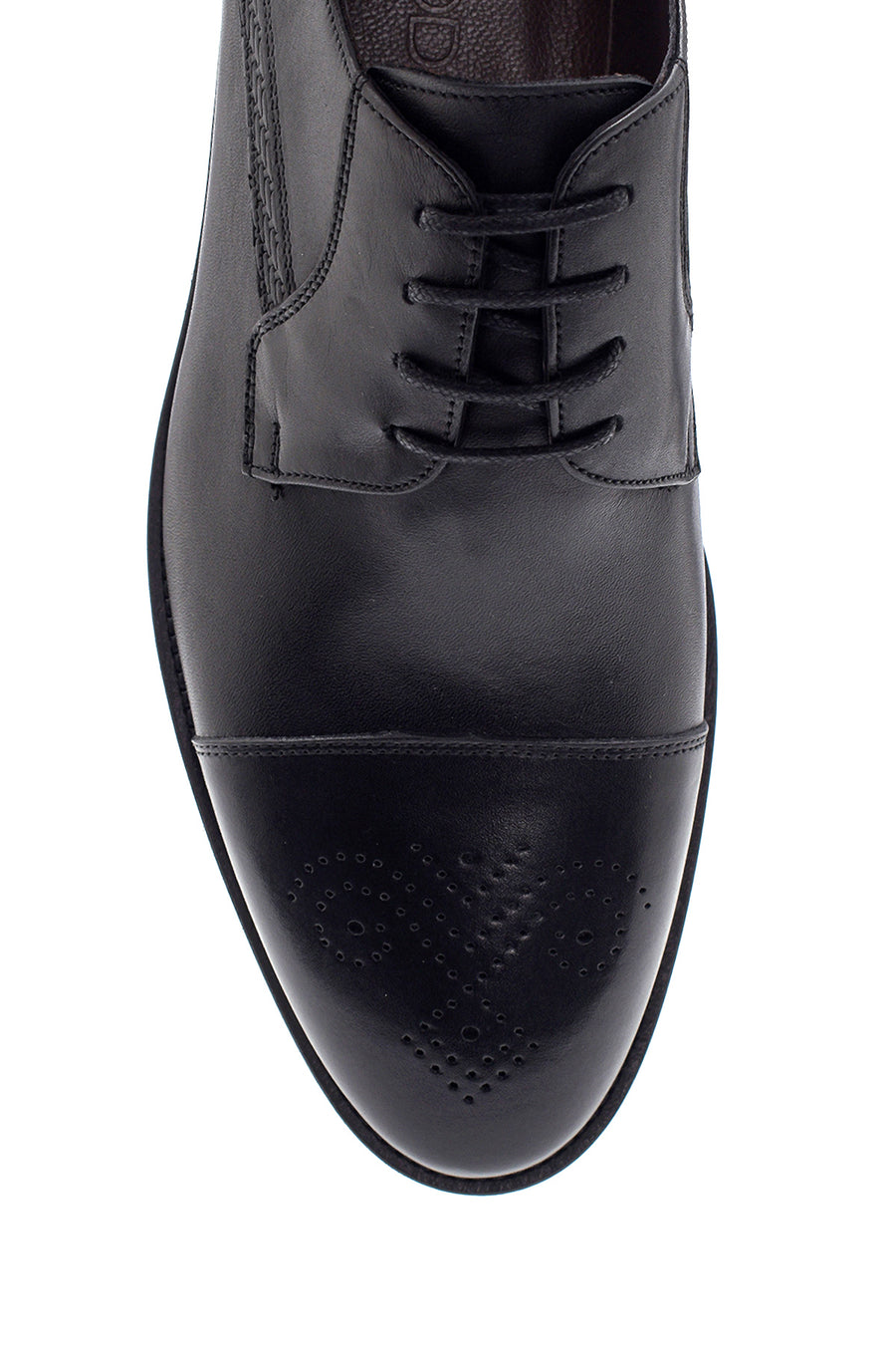 Men's Leather Pattern Detailed Classic Shoes