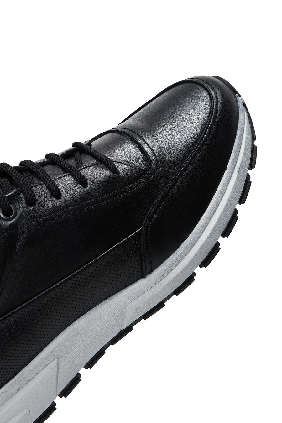 Erkek Siyah Deri Sneaker