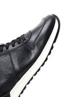Men's Black Lace-Up Leather Casual Sneaker | Derimod