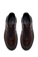 Male Brown Lace-Up Leather Sneaker | Derimod