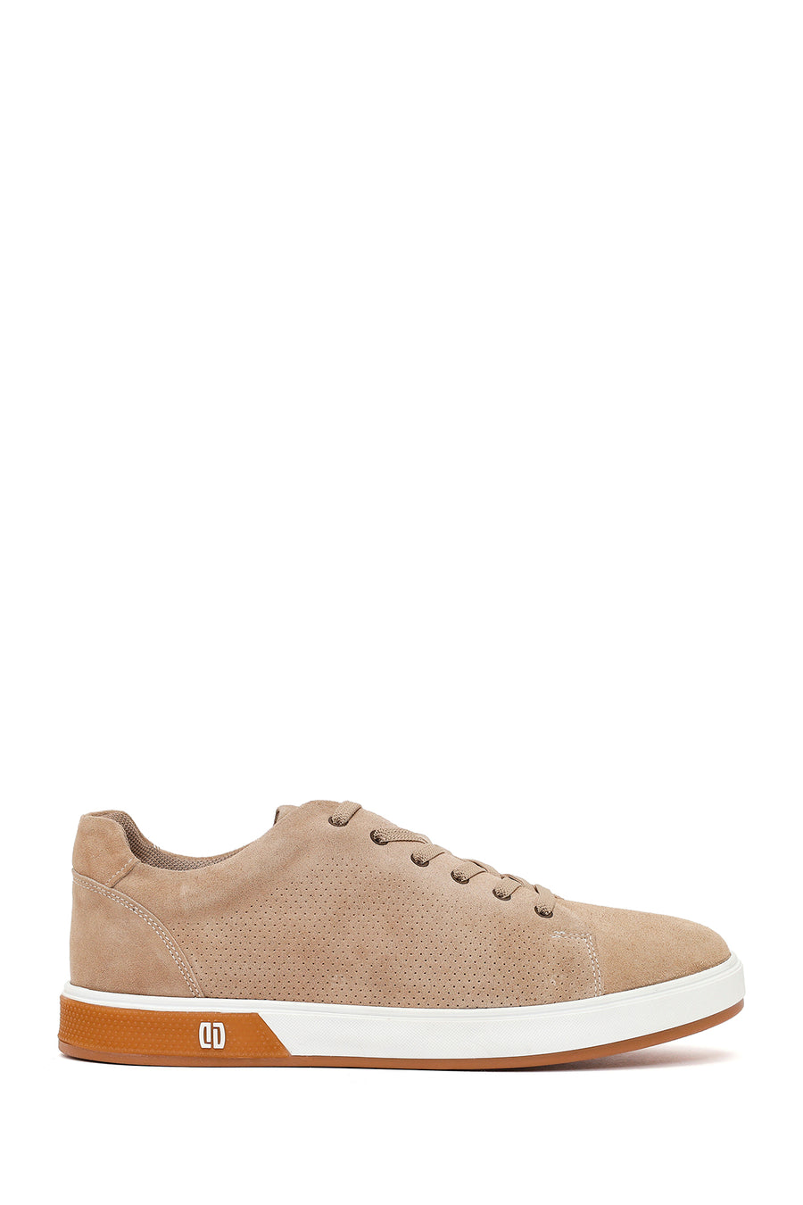 Erkek Bej Bağcıklı Süet Deri Sneaker 26SFD680810 | Derimod