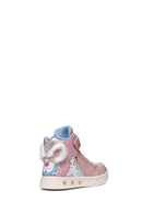 Geox Girl Pink Skylin Banded Patterned Ankle Sneaker | Derimod