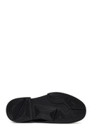 Men's Black Lace-Up Thick-Soled Leather Casual Shoe | Derimod