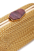Women's Gold Long Chain Strap Knitted Evening Bag | Derimod