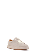 Erkek Gri Bağcıklı Süet Deri Sneaker | Derimod