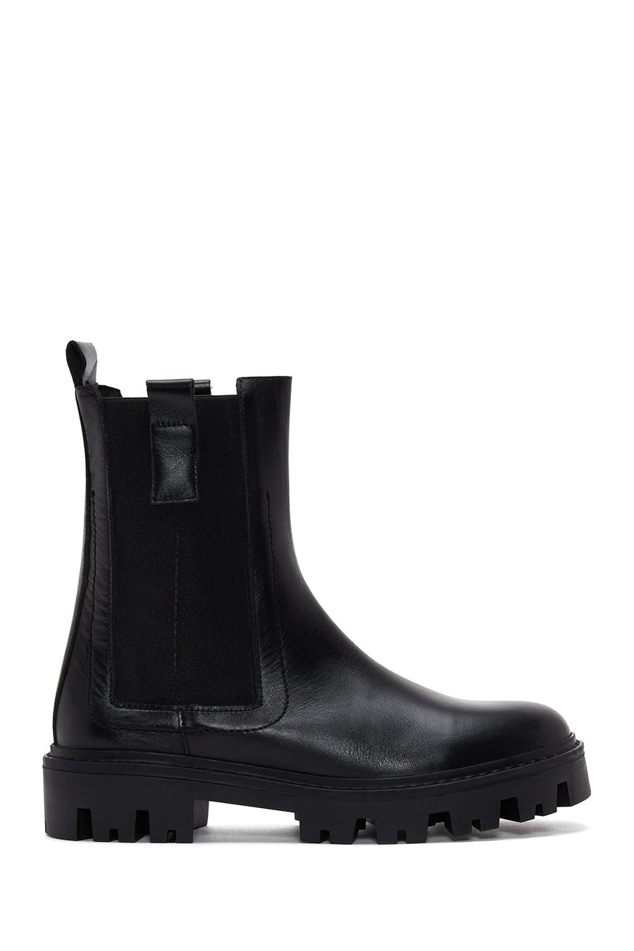 Women's Black Leather Chelsea Boots 22WFD160818 | Derimod