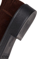 Woman Brown Suede Masculine Loafer | Derimod