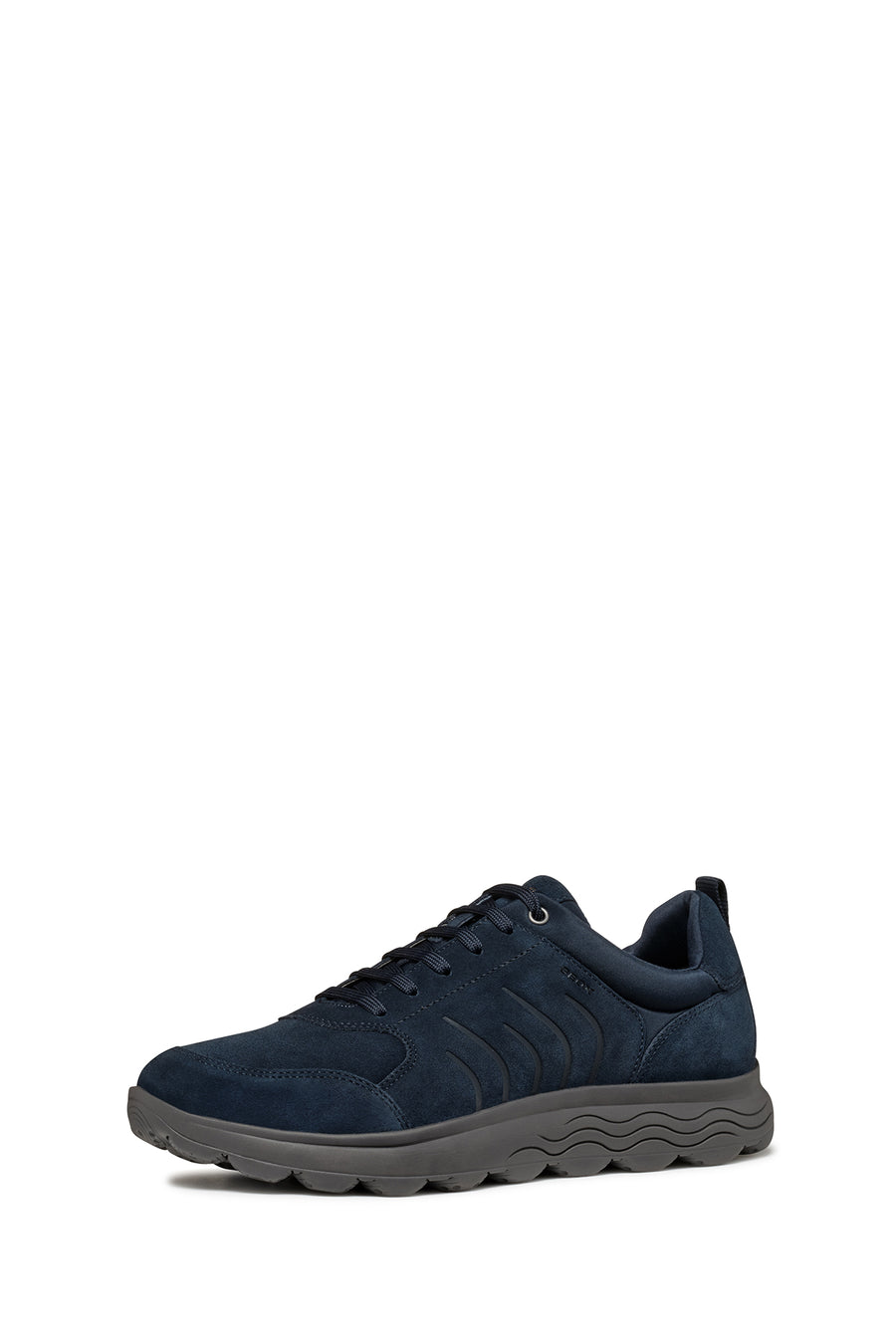 Geox Men's Navy Blue Spherica Lace-Up Suede Leather Sneakers