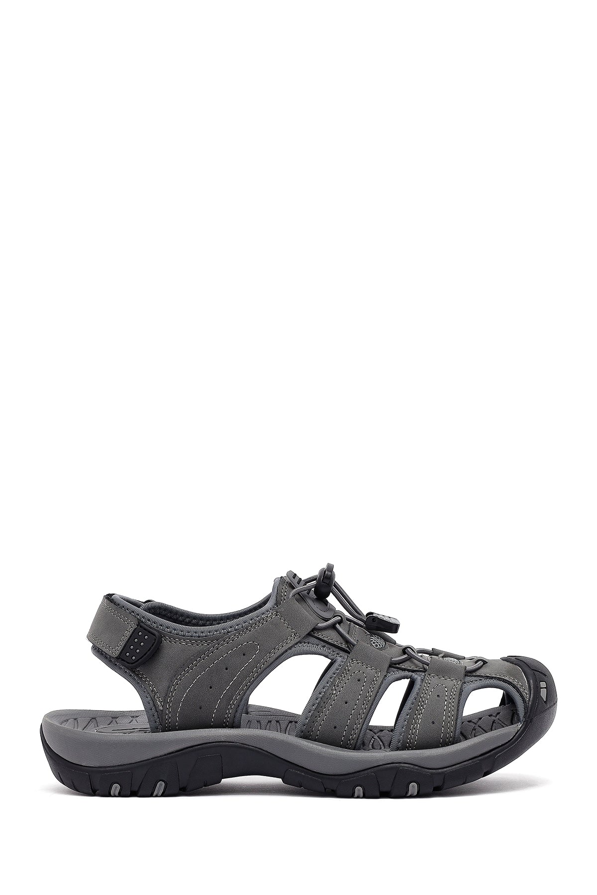 Erkek Gri Deri Outdoor Sandalet 25SFD695914 | Derimod