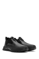 Men's Black Leather Comfort Loafer | Derimod