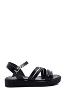 Women's Leather Braided Bodrum Sandals | Derimod
