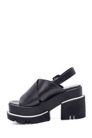 Women's Leather Thick Heeled Platform Sandals | Derimod