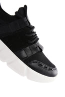 Women's Black Thick Soled Sneaker | Derimod
