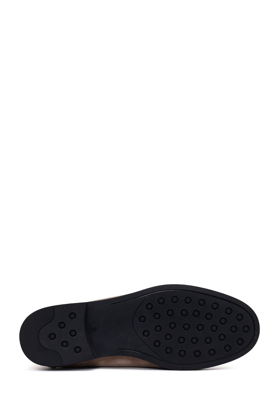 Erkek Gri Süet Deri Casual Loafer