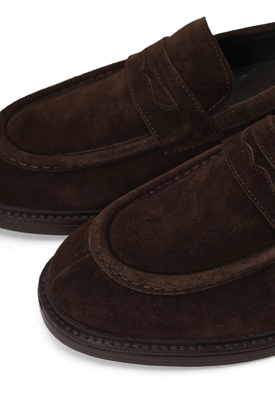 Derimod Black Male Brown Suede Loafer