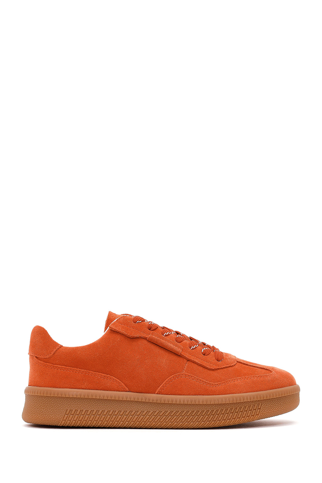 Kadın Turuncu Bağcıklı Süet Deri Sneaker