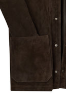 Shoe Male Brown Suede Shirt Jacket | Derimod