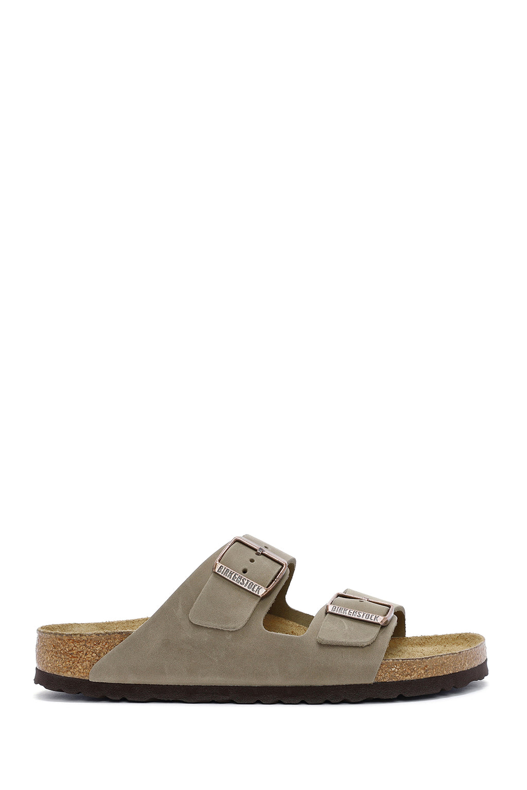 Birkenstock Erkek Kahverengi Arizona Çift Tokalı Deri Terlik