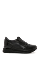 Women's Black Leather Wedge Heel Shoes | Derimod