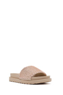Woman Pink Stone Slippers | Derimod