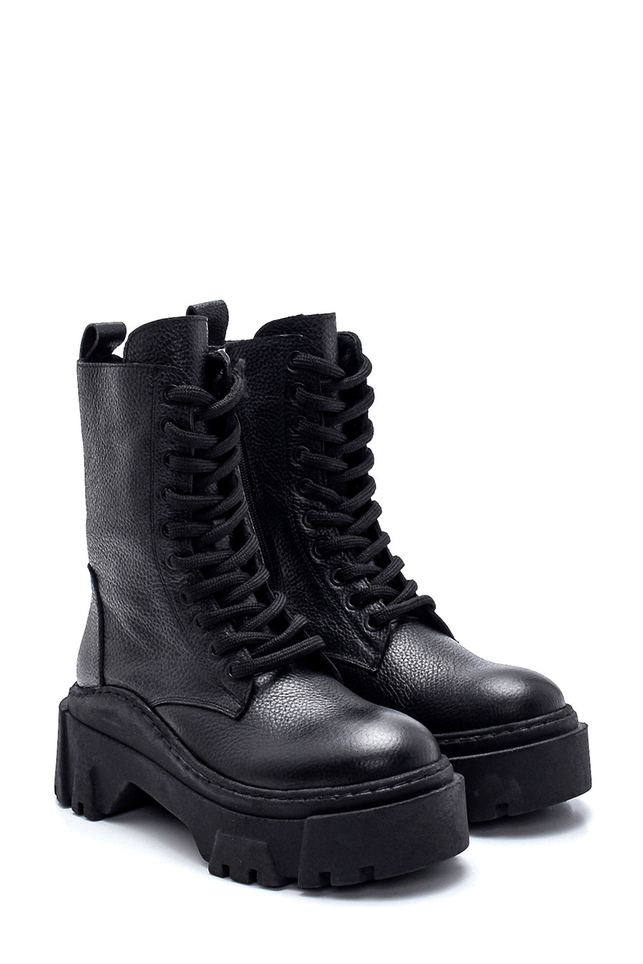 Women's Leather High Sole Boots