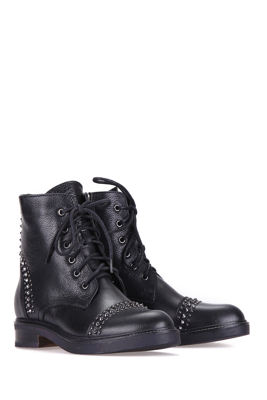 Studded Women's Leather Boots