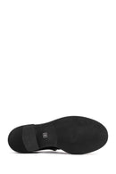 Women's Black Leather Strap Masculine Shoes | Derimod