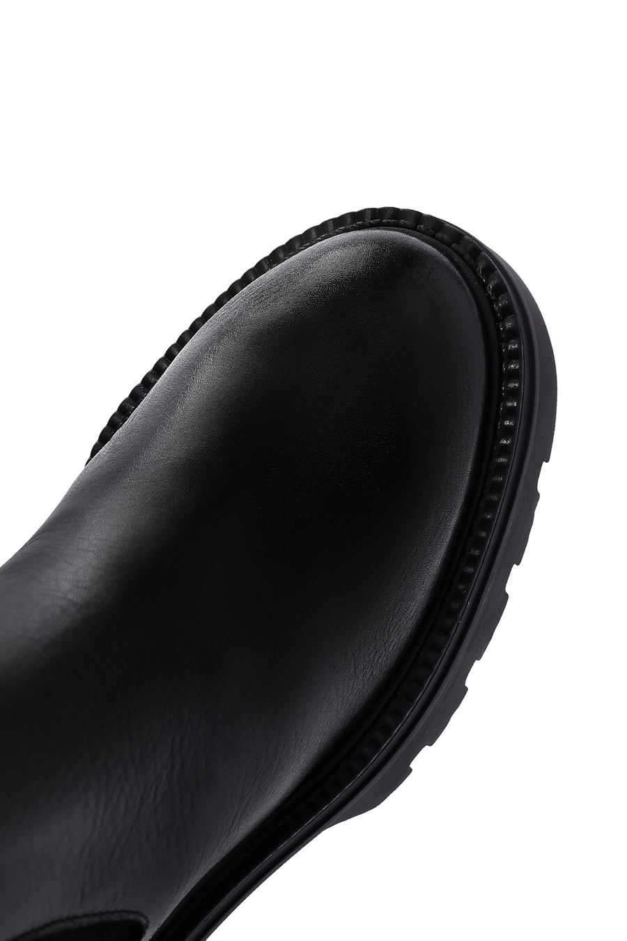 Women's Black Leather Chelsea Boots