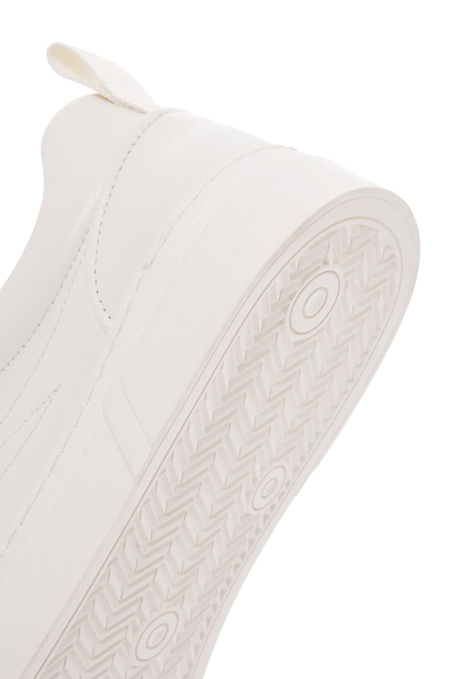 Men's White Lace-up Leather Sneaker