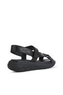 Geox Women's Black Spherica Ec5w Flat Sandals | Derimod