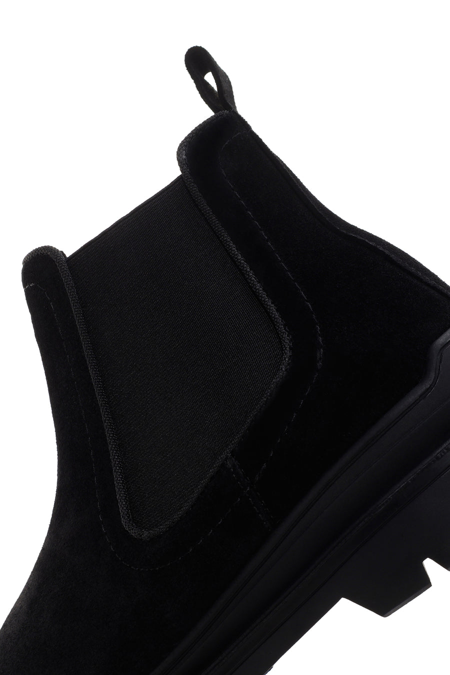Men's Black Casual Chelsea Suede Leather Boots