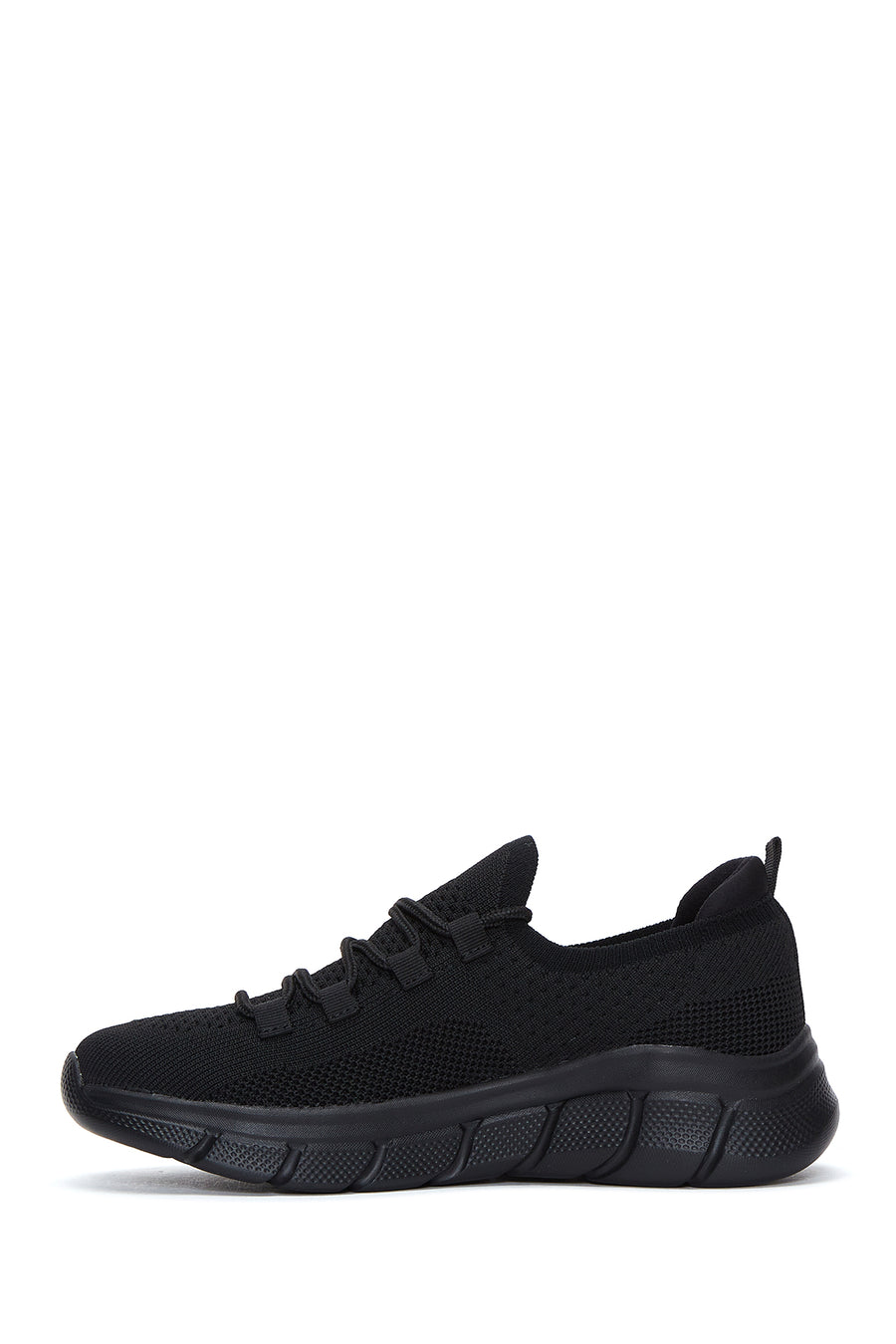Women's Black Fabric Sneaker