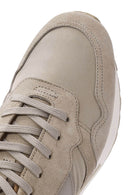 Erkek Bej Bağcıklı Deri Sneaker | Derimod